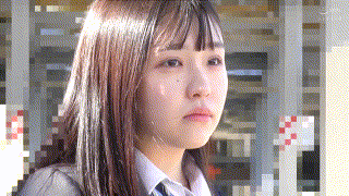 y042【グレーブレザー青リボンちゃん042】 エロGIF 3